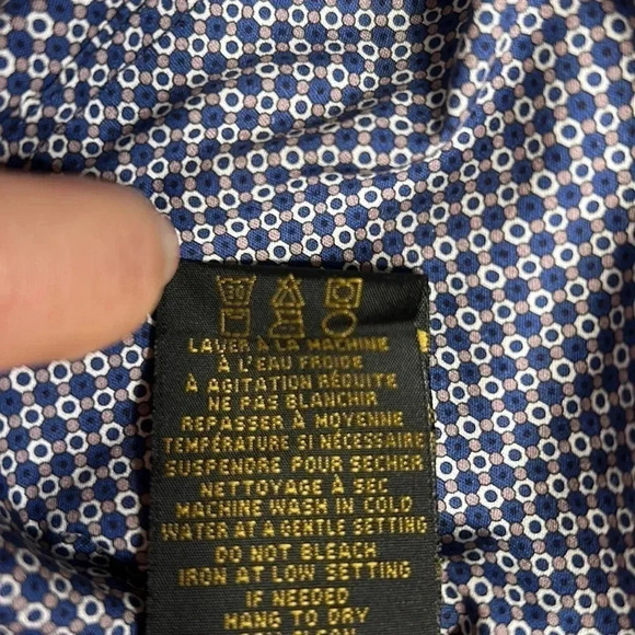 AKA men shirt , NWT ,slim fit,blur,white,tan print,cotton  100, AKAC1330,career - Picture 9 of 12